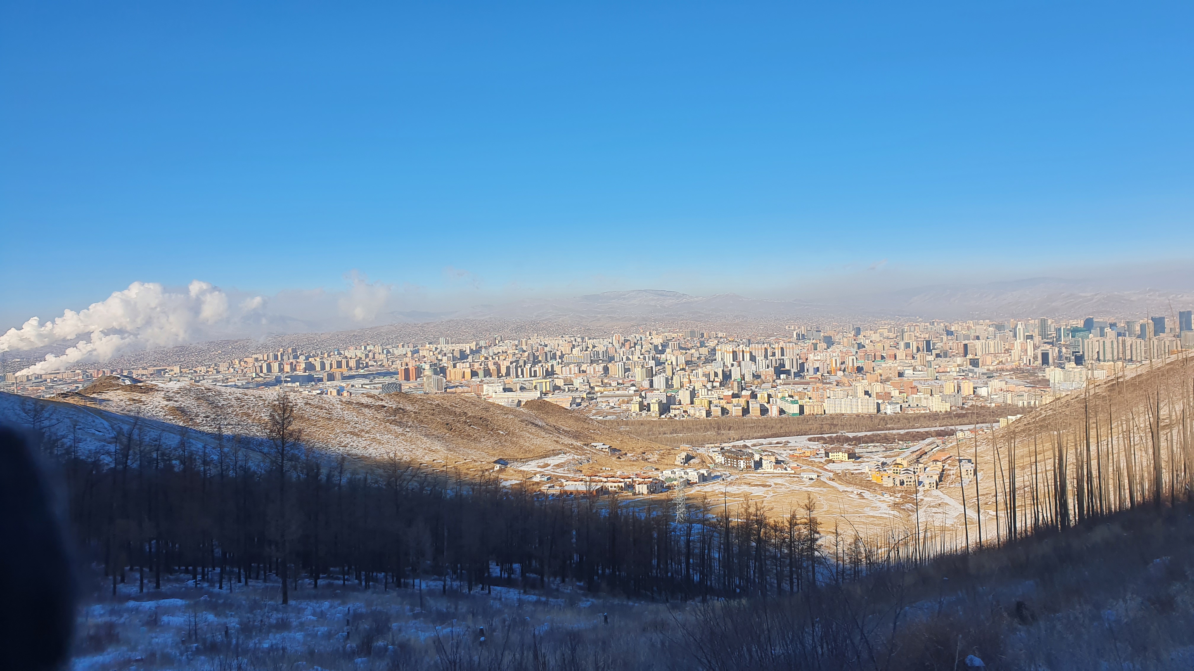 City during the winter